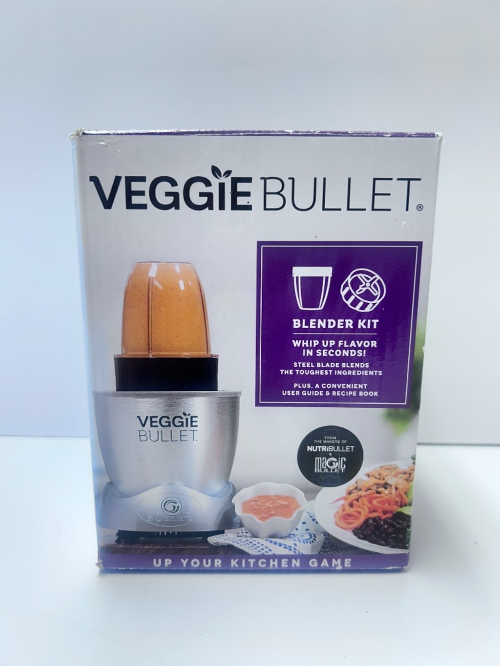 NIB Veggie Bullet Blender Kit VBR-U0201L Cup Blade Lid User Guide/Recipe Book